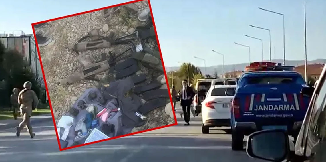 Ankara'da TUSAŞ'a terör saldırısı! Teröristlerin üzerinden bu cephaneler çıktı!
