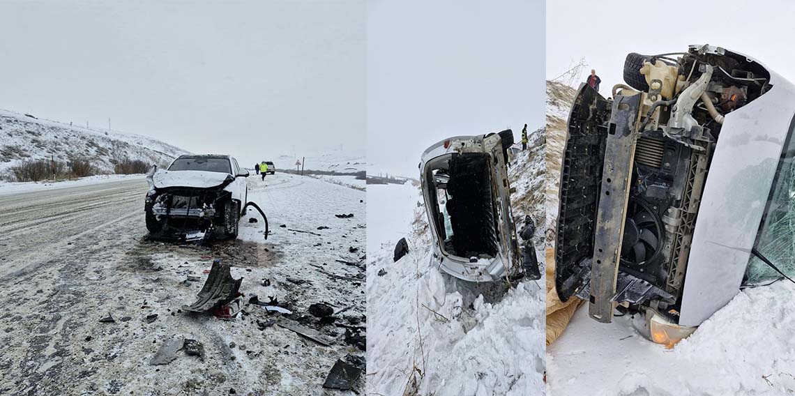 Erzurum'da trafik kazası meydana geldi 