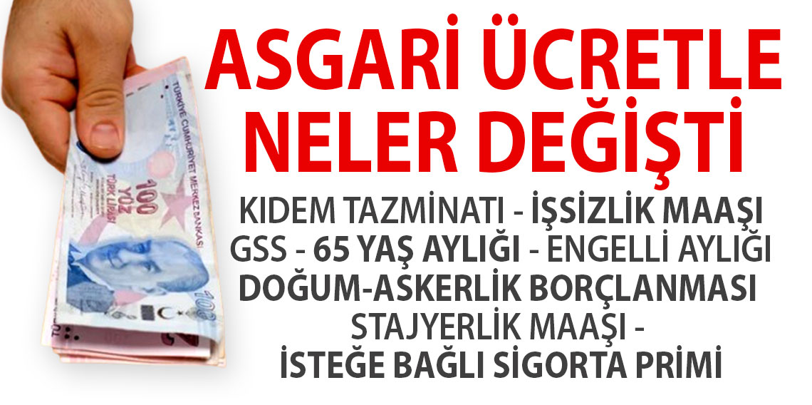 Yeni asgari ücretle birlikte değişecek ödemeler