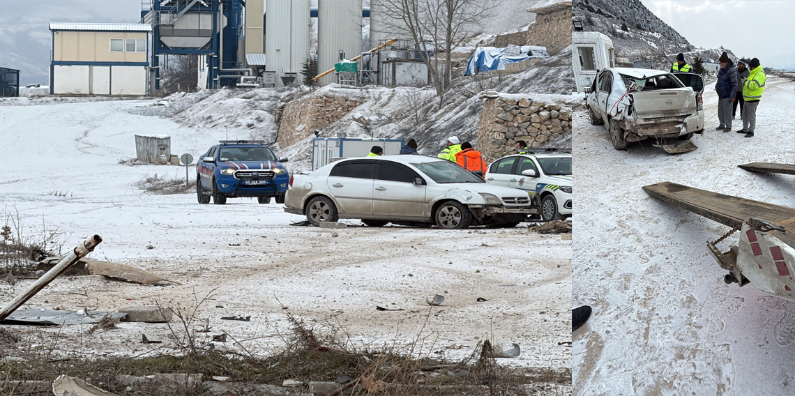 Tokat'ta güvenlik kulübesine çarpan otomobil sürücüsü yaralandı