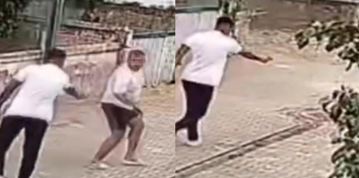 Samsun'da dehşet anları kamerada! Önce yumruk attı, ardından bacaklarından vurdu