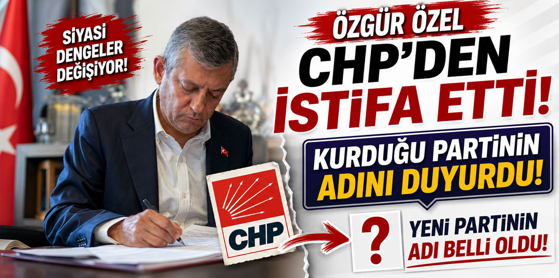 Özgür Özel CHP'den istifa etti! Kurduğu partinin adını duyurdu!