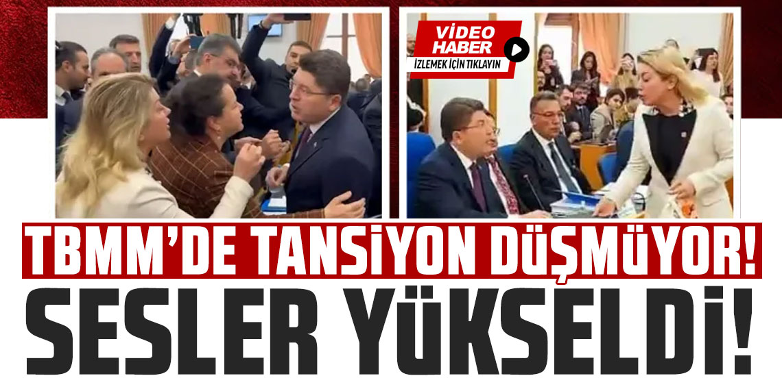 TBMM'de tansiyon düşmüyor: Bakan Tunç ayağa kalktı, sesler yükseldi