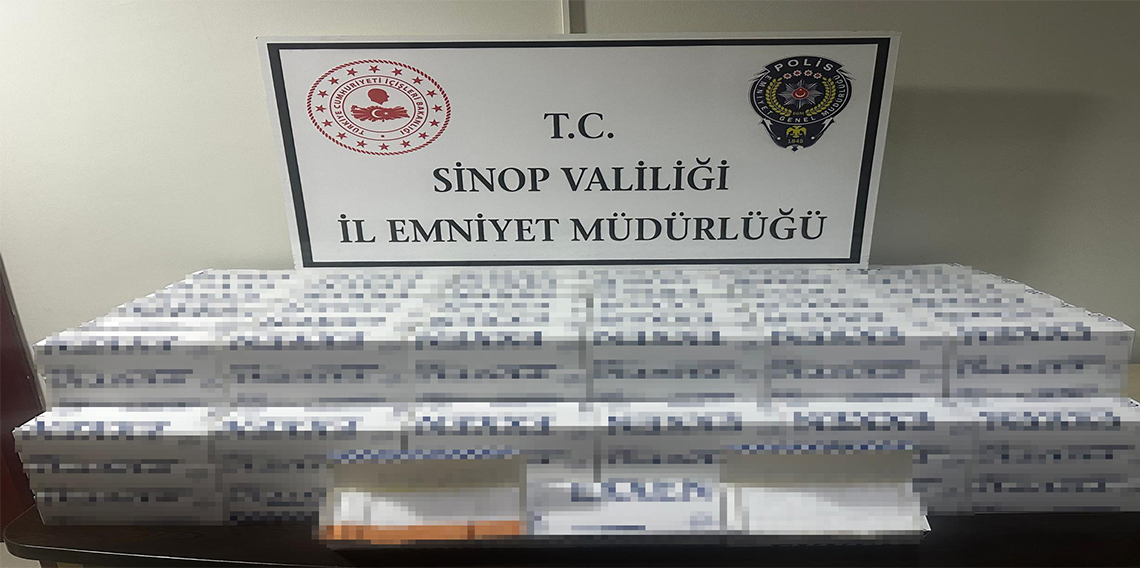 Sinop’ta 40 bin makaron ele geçirildi