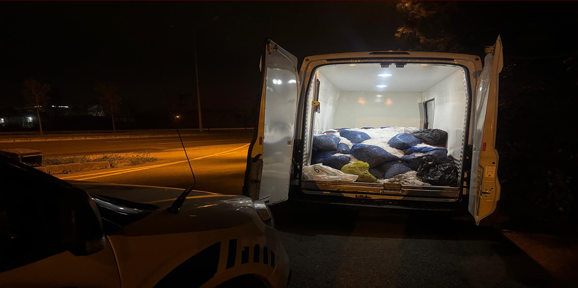 Samsun'da 3,8 ton kaçak avlanmış midye ele geçirildi