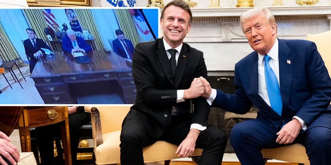 Trump'ın Macron'u Beyaz Saray'da küçük düşürdüğü iddiası