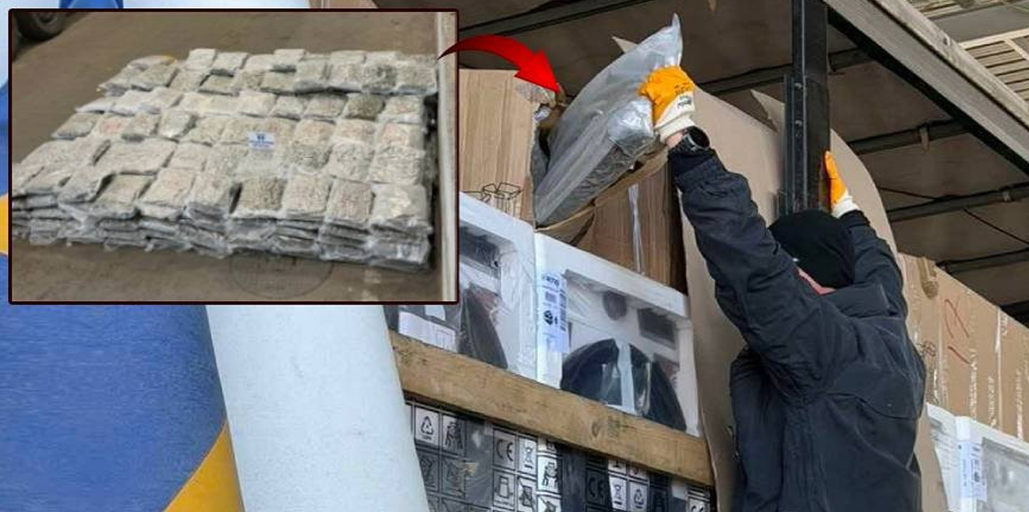 Sınırda dev operasyon: Çamaşır makinesine gizlenmiş 363 kilo eroin ele geçirildi