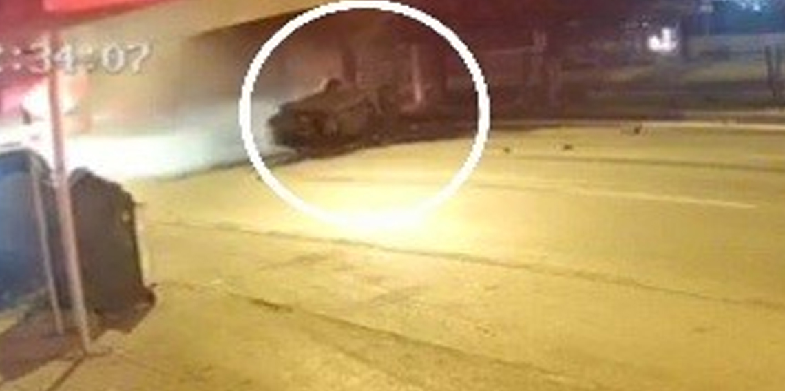 Samsun'da 2 kişinin yaralandığı kaza kamerada