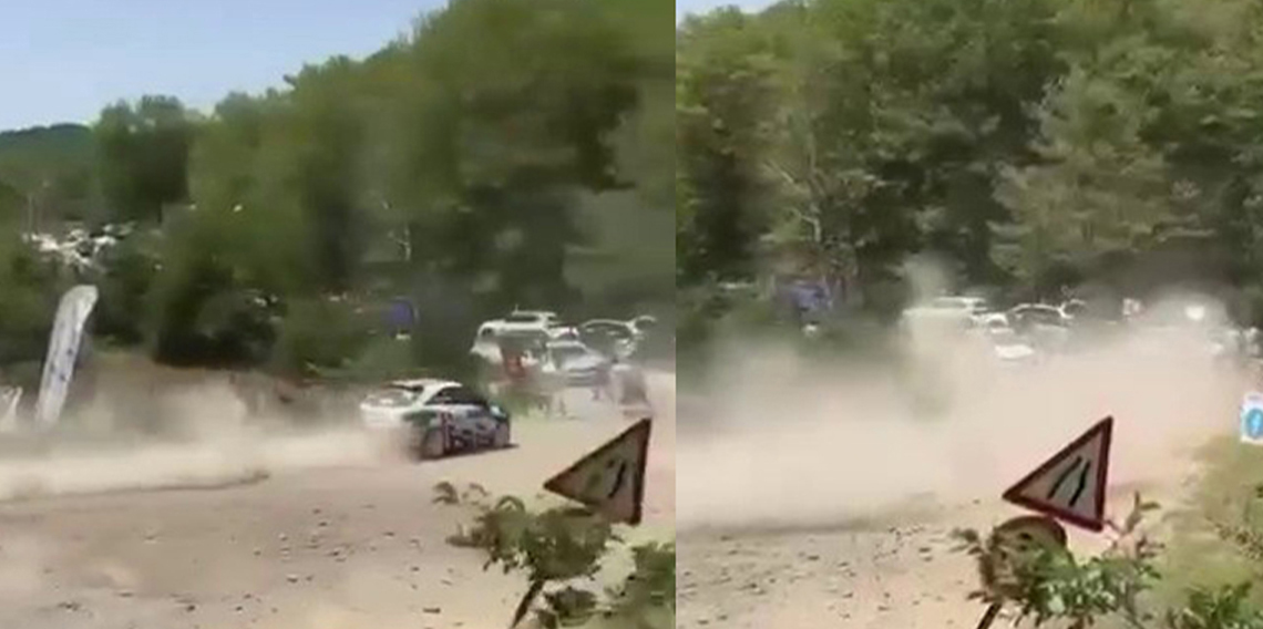 Ralli yarışında korku dolu anlar!