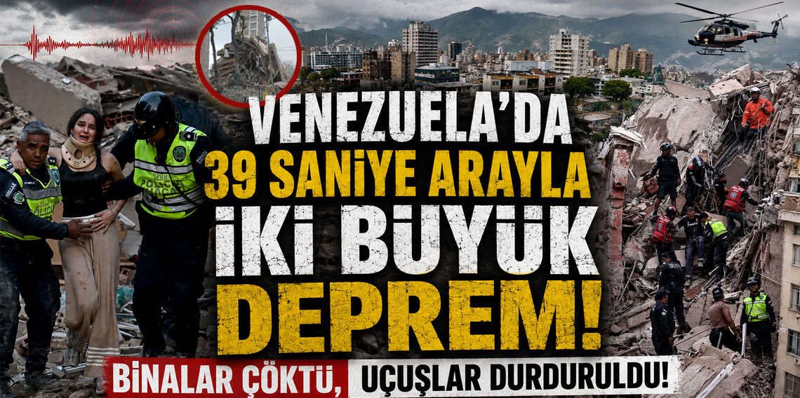 Venezuela'da 39 saniye arayla iki büyük deprem! Binalar çöktü, uçuşlar durduruldu