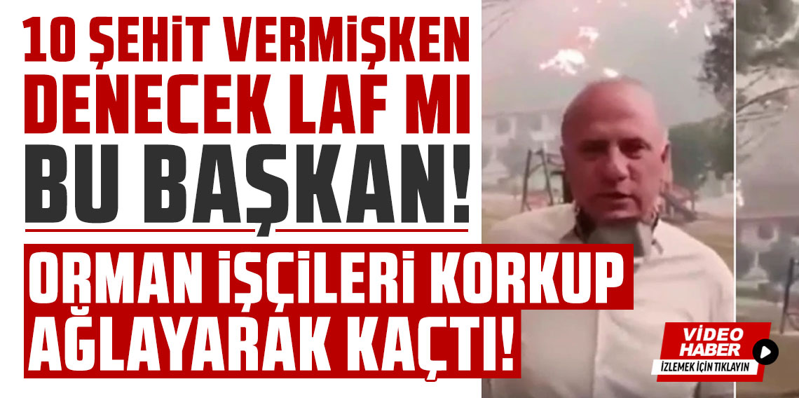 10 şehit vermişken denecek laf mı bu başkan! 'Orman işçileri korkup ağlayarak kaçtı'