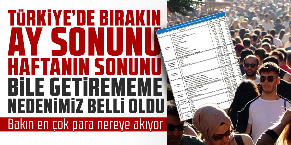 Türkiye'de bırakın ay sonunu haftanın sonunu bile getirememe nedenimiz belli oldu