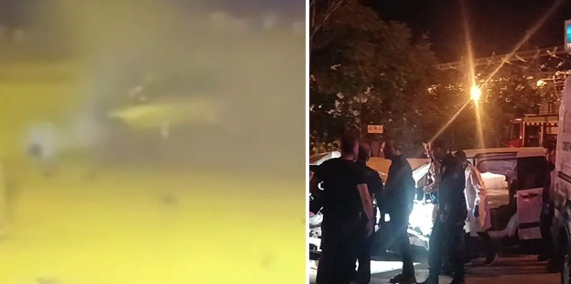 Gaziantep’te 5 kişinin öldüğü feci kaza kamerada