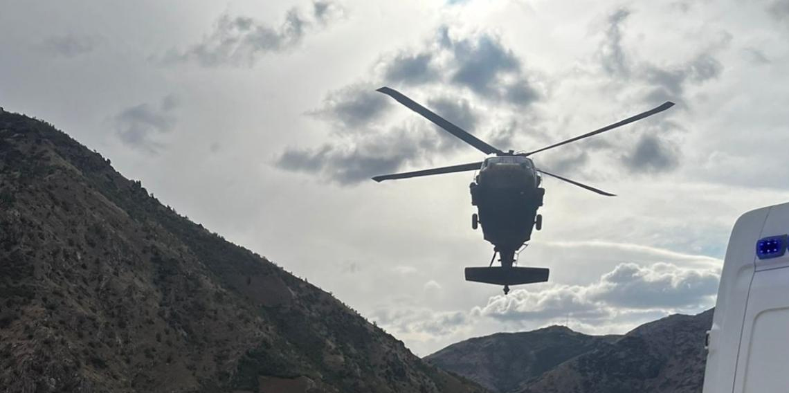 Askeri helikopter hamile kadın için havalandı