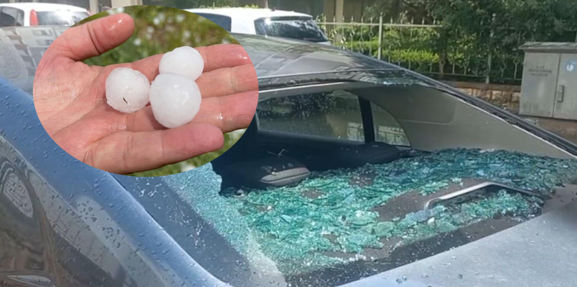 Tokat'ta ceviz büyüklüğünde dolu yağdı