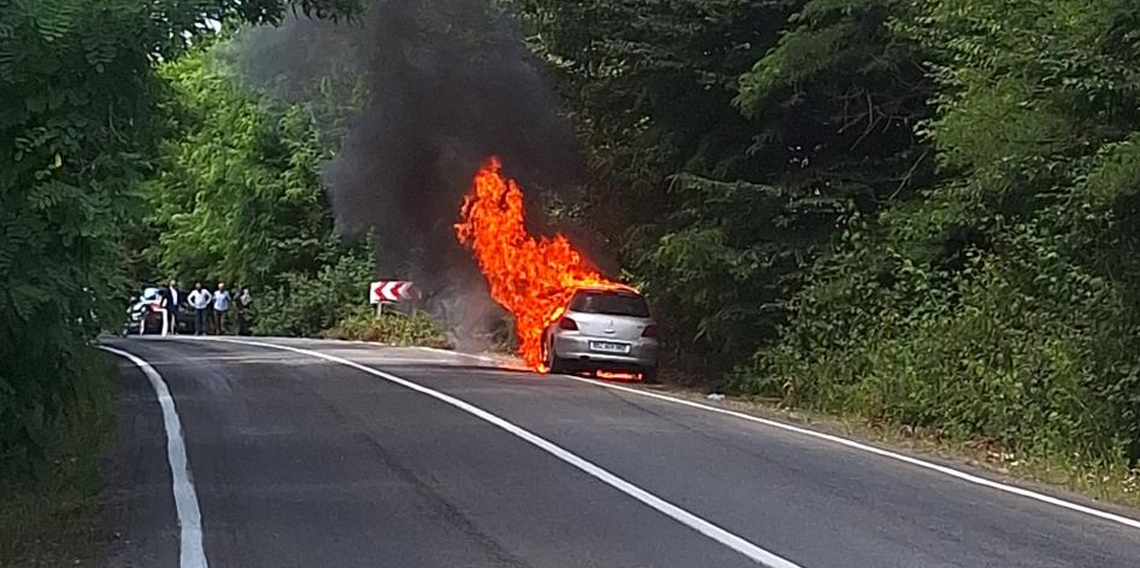 Ordu'da otomobil yangını
