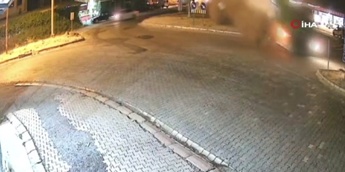 Tırın freni boşaldı, sürücünün soğukkanlılığı faciayı böyle önledi