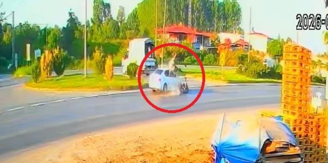 Bisikletli genç kızın öldüğü kaza kamerada