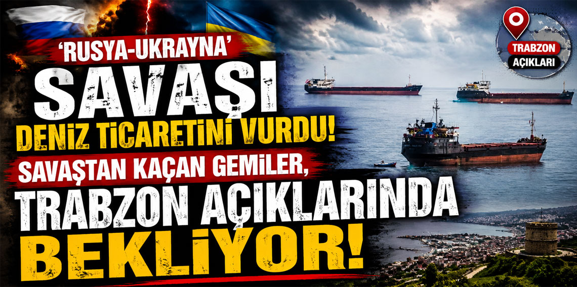 Rusya-Ukrayna savaşı deniz ticaretini vurdu! Karadeniz'de savaştan kaçan gemiler, Trabzon açıklarında bekliyor!