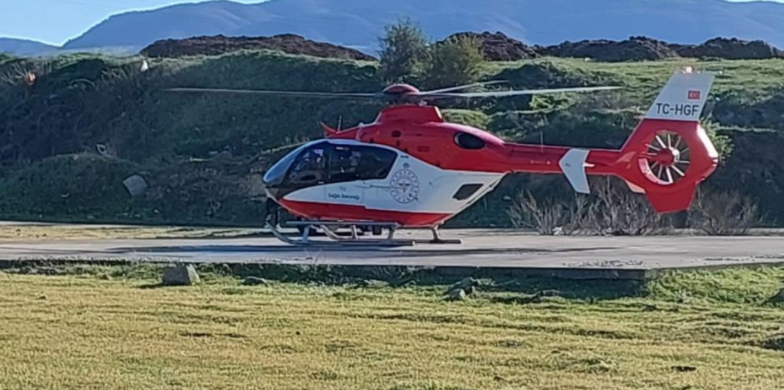 Samsun’da zamanla yarış: Kalp krizi geçiren hasta ambulans helikopterle kurtarıldı