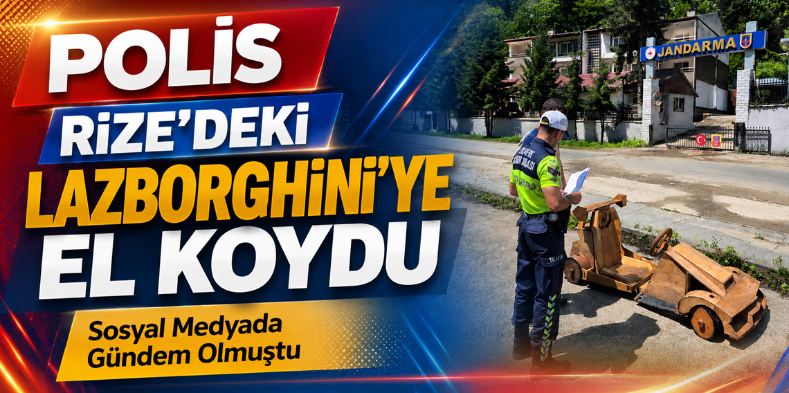 Polis Rize'deki Lazborghini'ye el koydu