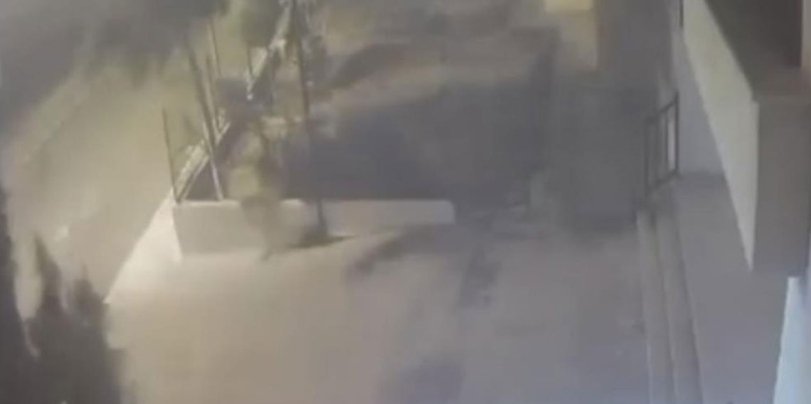 Mardin'de devrilen ağaçtan 10 saniyeyle kurtuldu: O anlar kamerada