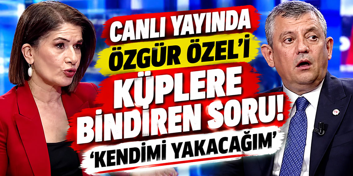Canlı yayında Özgür Özel'i küplere bindiren soru: Kendimi yakacağım