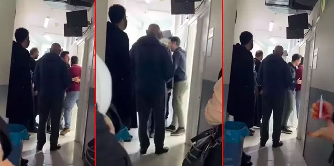 Annesinin tartıştığı doktoru darbetti
