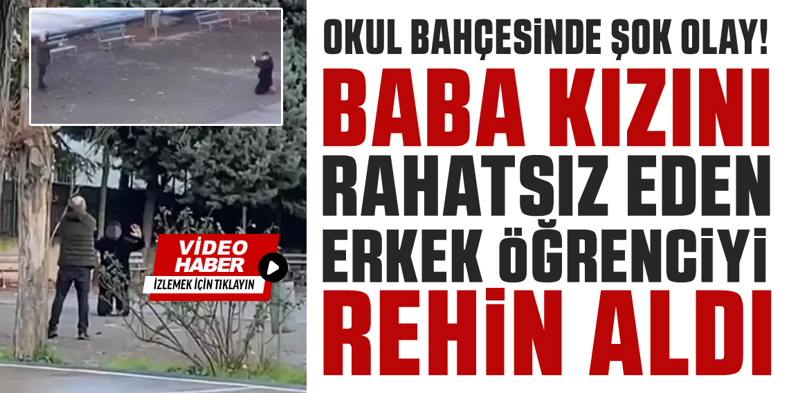Okul bahçesinde korku dolu an! 