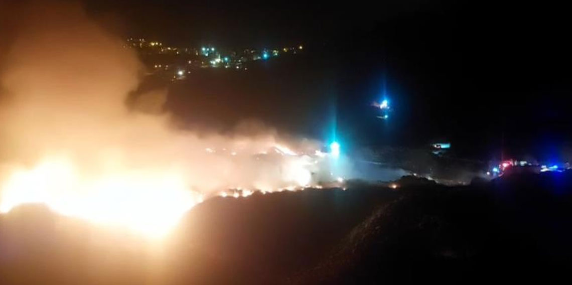 Giresun Şebinkarahisar'da çöp toplama alanında yangın