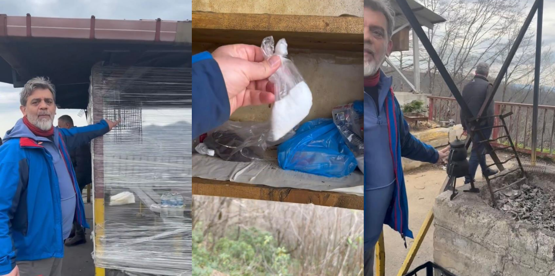 Trabzon'da yayla yolunda şaşırtan görüntü