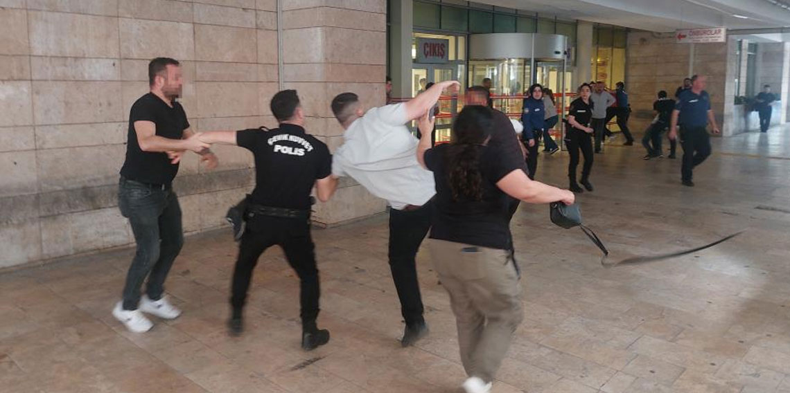 Samsun Adliyesinde duruşma çıkışı kavga çıktı
