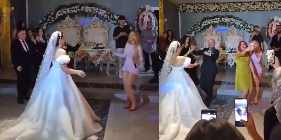 Rumen şarkıcı Otilia düğünde sahne aldı