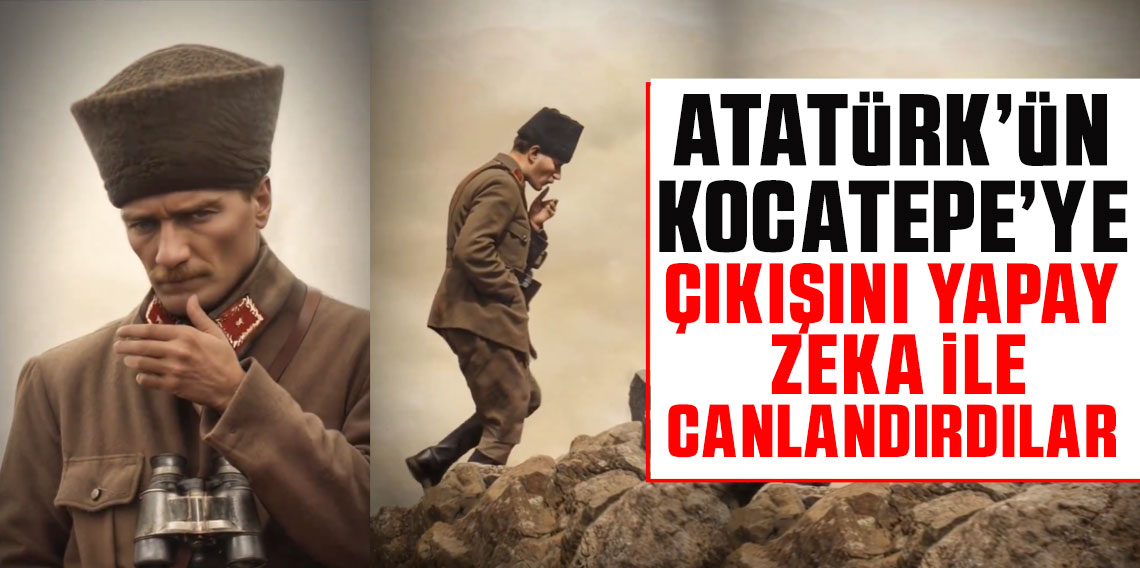 Atatürk’ün Kocatepe’ye çıkışını yapay zeka ile canlandırdılar