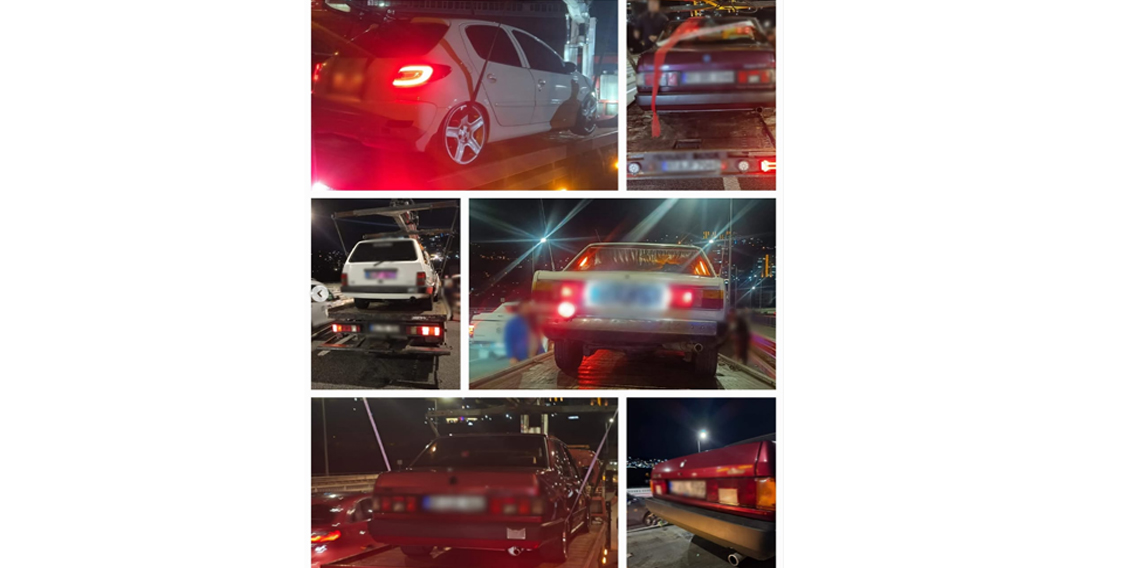 Trabzon'da abart egzoz operasyonu! 6 araca 96 bin TL ceza kesildi