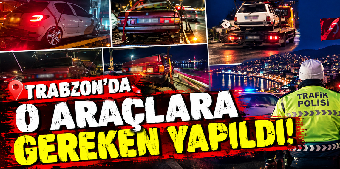 Trabzon'da abart egzoz operasyonu! 6 araca 96 bin TL ceza kesildi