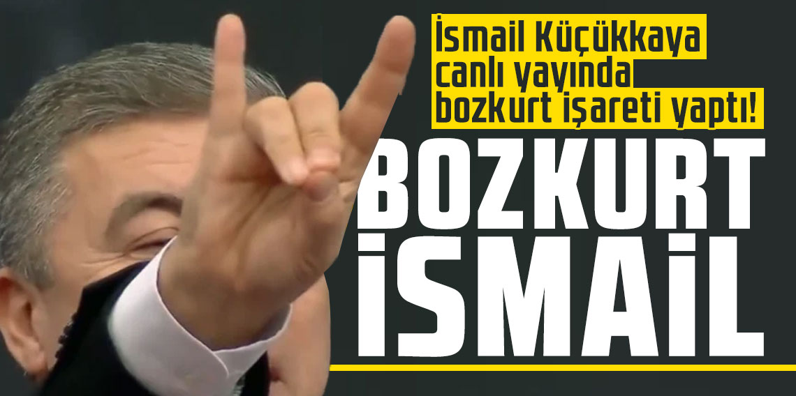 İsmail Küçükkaya canlı yayında bozkurt işareti yaptı!