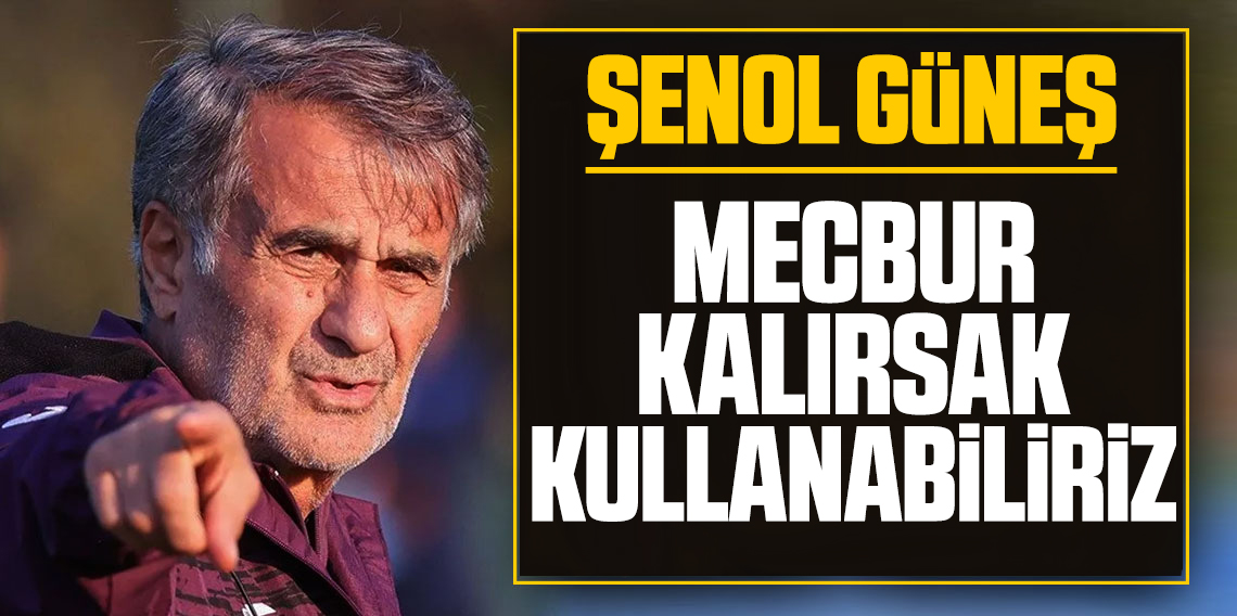 Şenol Güneş: Mecbur kalırsak kullanabiliriz