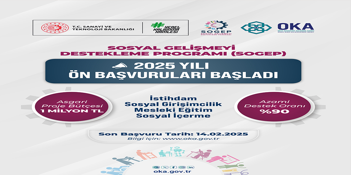 OKA 2025 yılı SOGEP ön başvuru süreci başladı