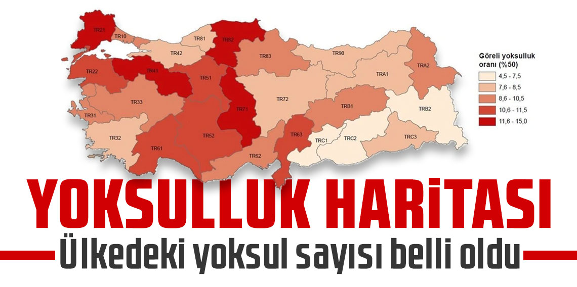 TÜİK, Türkiye'nin yoksulluk haritasını çıkardı