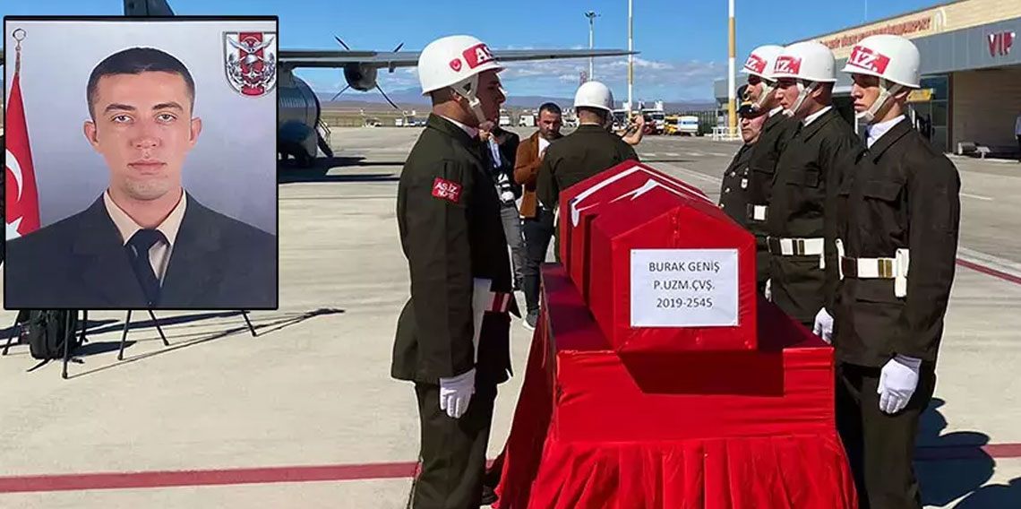 Kazada şehit olan uzman çavuş, memleketi Çanakkale'ye uğurlandı