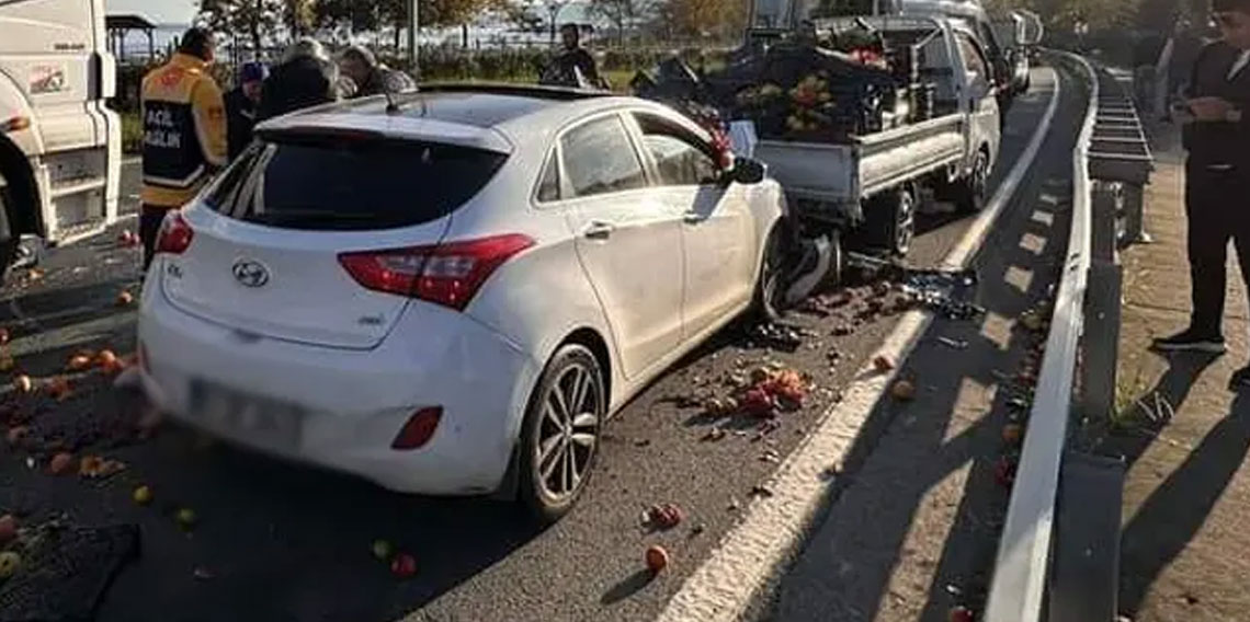 Trabzon'da sabah saatlerinde kaza! Otomobil kamyonete çarptı