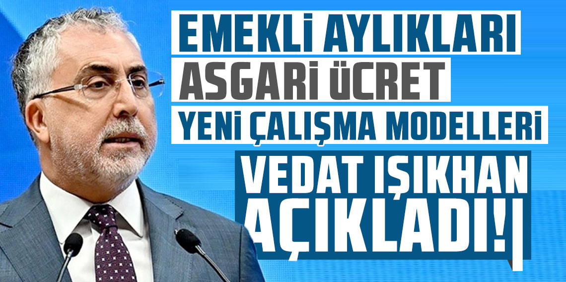 Emekli aylıkları, asgari ücret, yeni nesil çalışma modelleri... Vedat Işıkhan açıkladı!