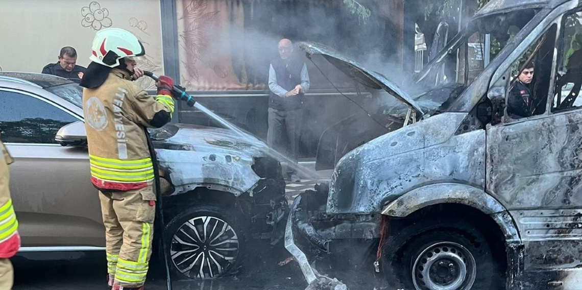 Öğrenci servisi yandı: 13 çocuk son anda kurtarıldı