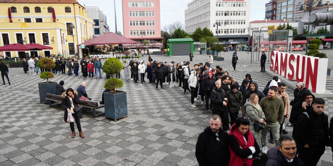 Samsun'da Trabzonspor maçına yoğun ilgi