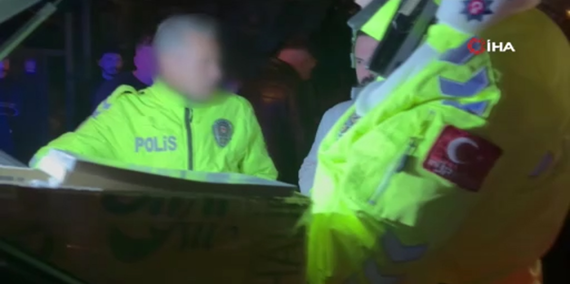 Kaza yapan sürücü polisi tehdit etti