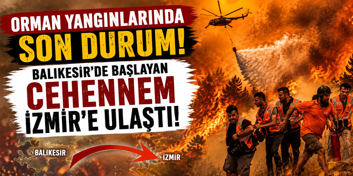 Orman yangınlarında son durum! Balıkesir'de başlayan cehennem İzmir'e ulaştı!