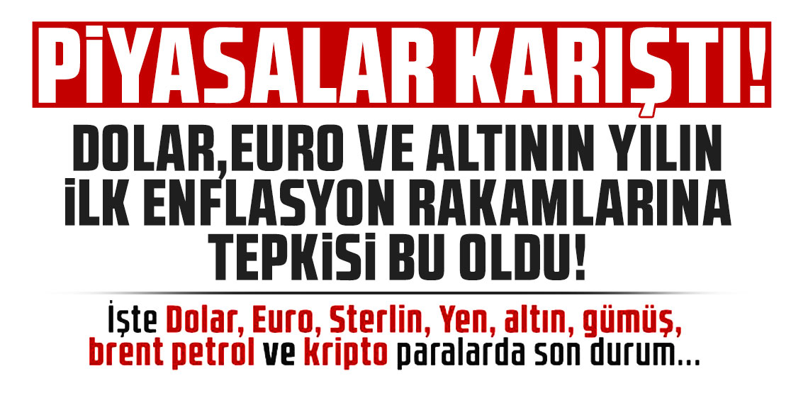 Dolar, Euro ve altının yılın ilk enflasyon rakamlarına tepkisi belli oldu