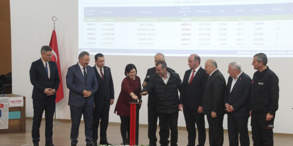 Ordu’da 84 afet konutunun kura çekimi gerçekleştirildi