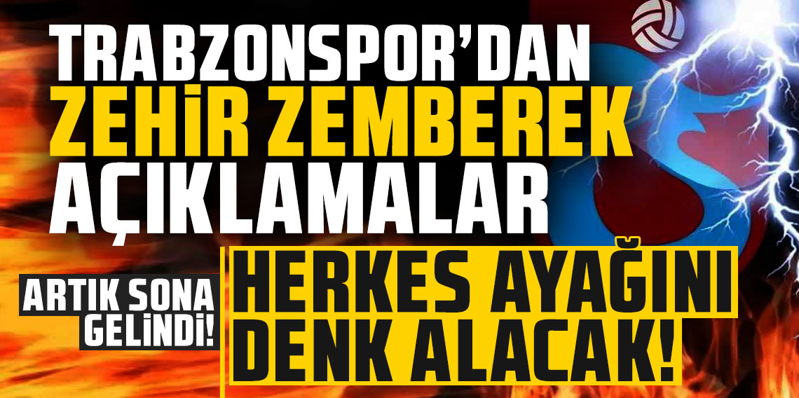 Trabzonspor'dan zehir zemberek açıklama: Trabzonspor camiası herkese haddini çok sert şekilde bildirecek!